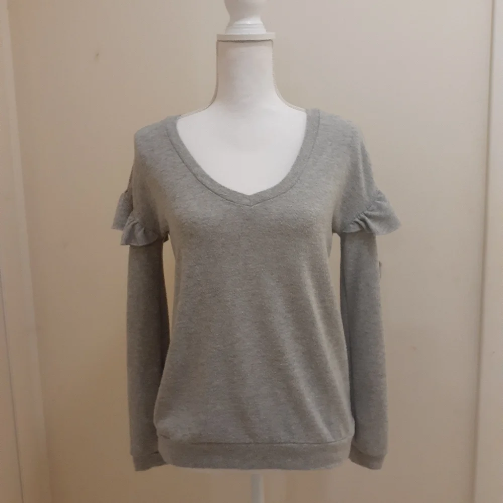 Grey Cut Out Sweater